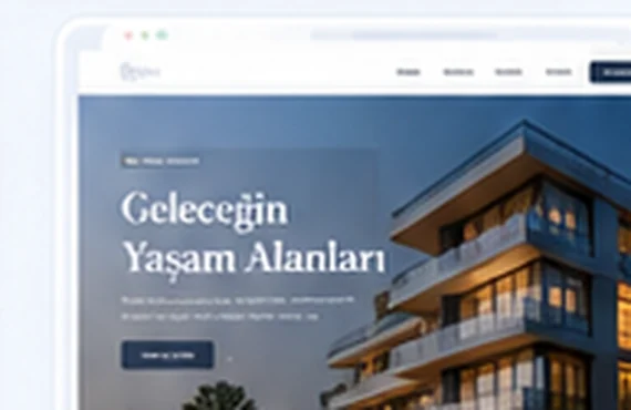 İnşaat & Gayrimenkul sektörü web tasarımı görsel konsepti