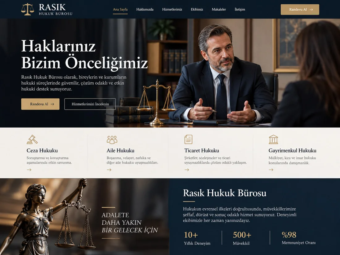 Avukat & Hukuk Web Sitesi önizlemesi