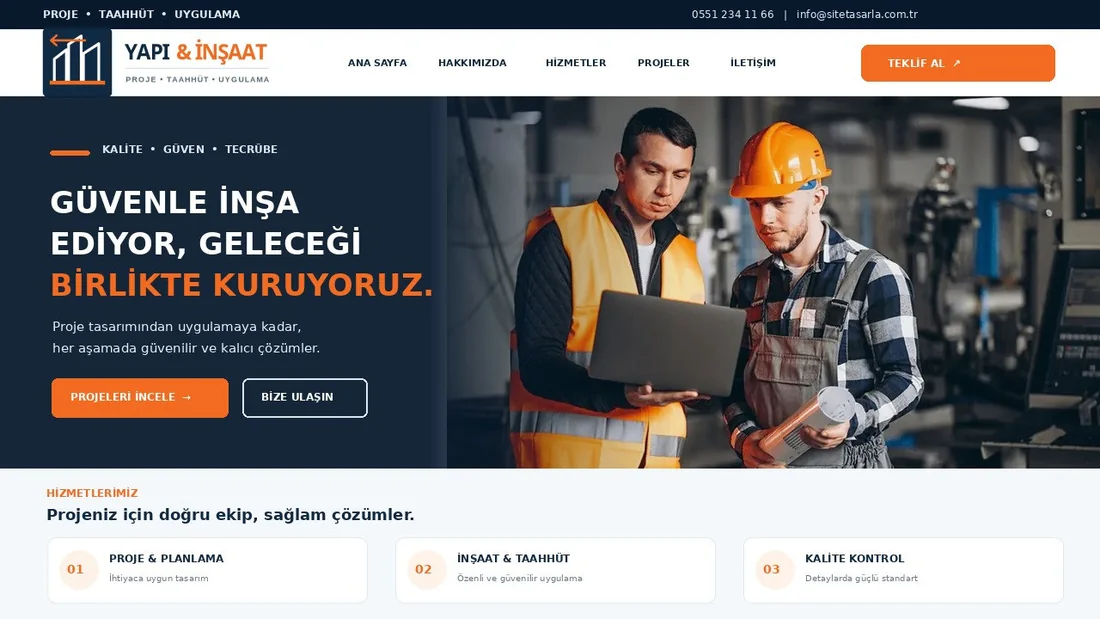 İnşaatV2 Yapı ve İnşaat web sitesi önizlemesi