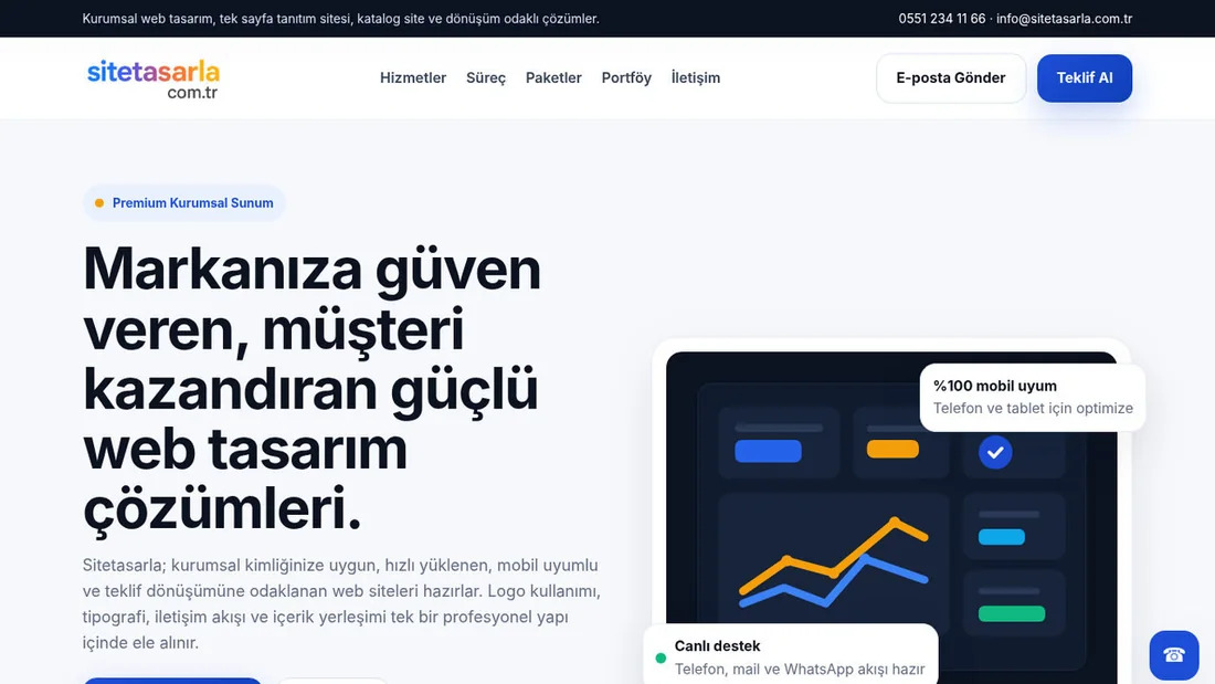 Kurumsal V3 web sitesinin gerçek ana sayfa önizlemesi